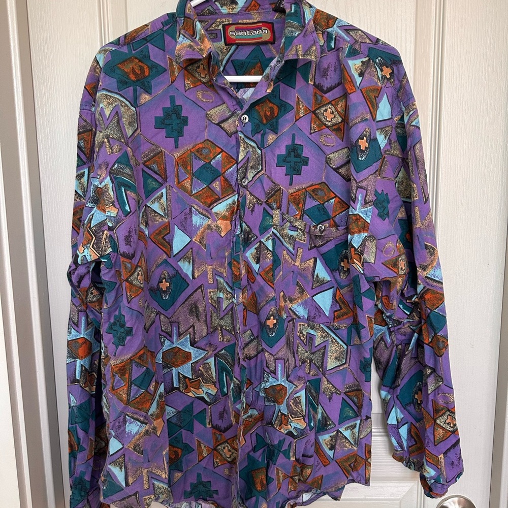 Colorful Geometric Pattern Shirt